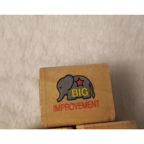 Noteworthy RUBBER STAMPS Lot of 4 Teacher Classroom Rubber Stamps Wood Mounted - Picture 2 of 9